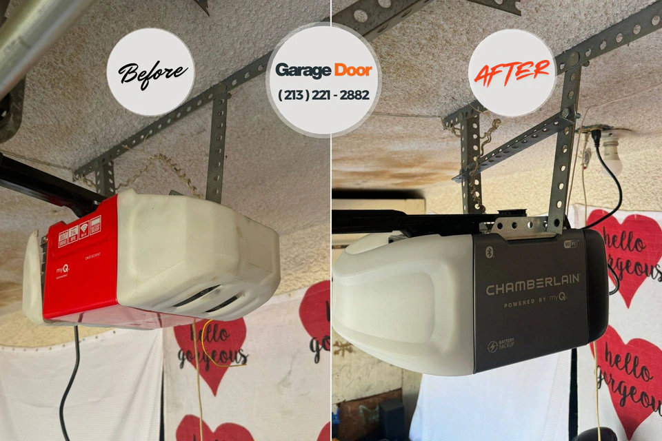 Before and after: garage door repair Dolgeville, NY